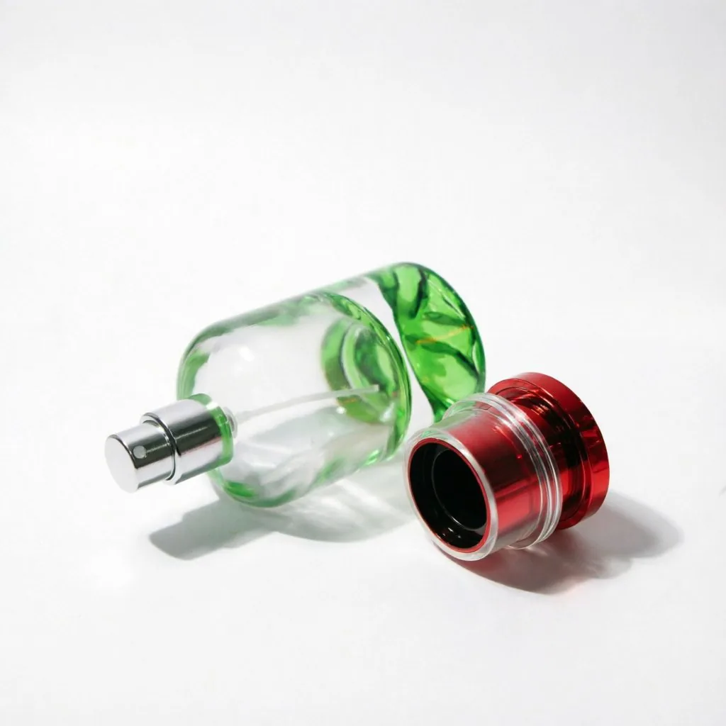 Creative Mountain Landscape Glass parfüm şişesi with Red Cap 50ml