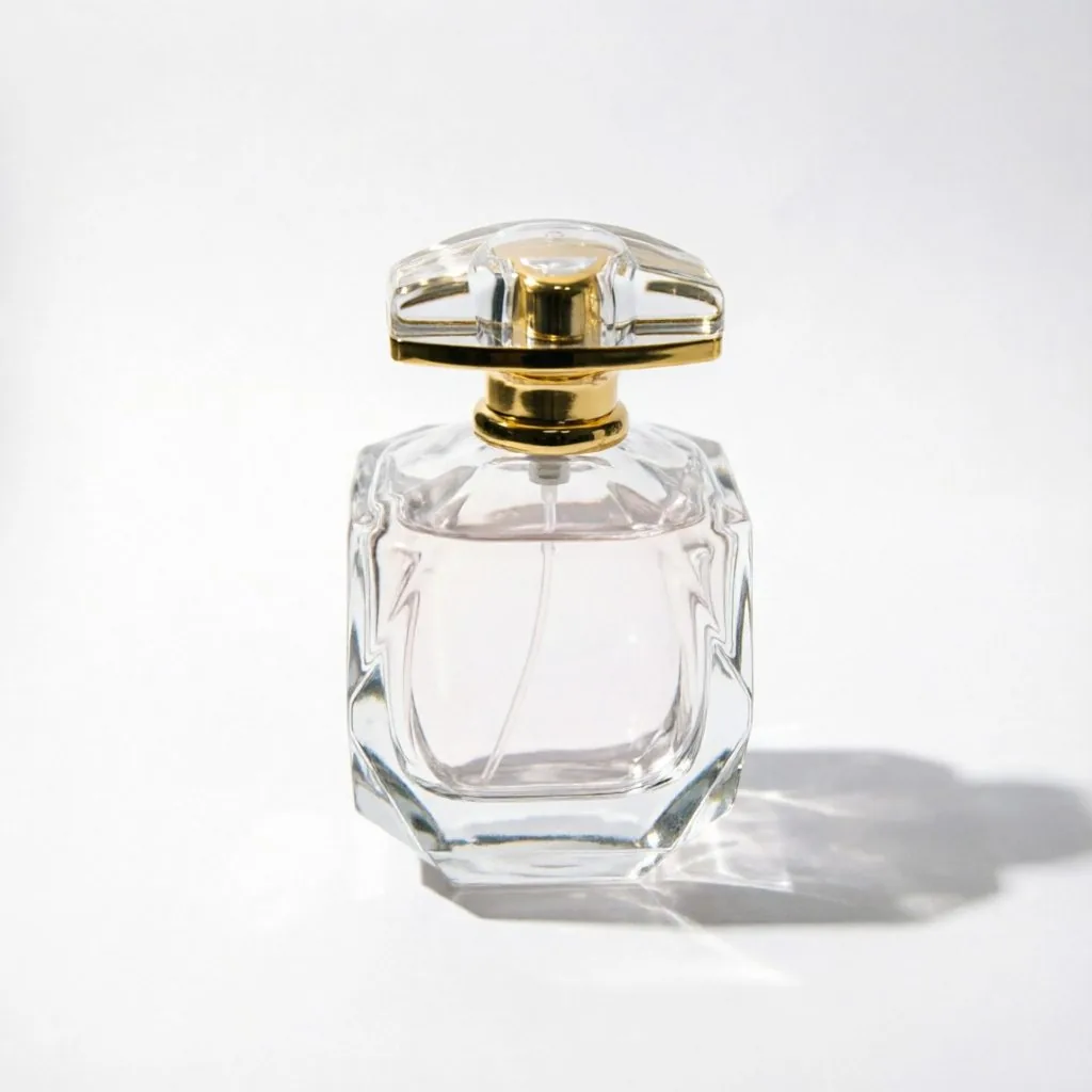 Octagonal Glass Parfümflasche mit Gold Cap 50ml