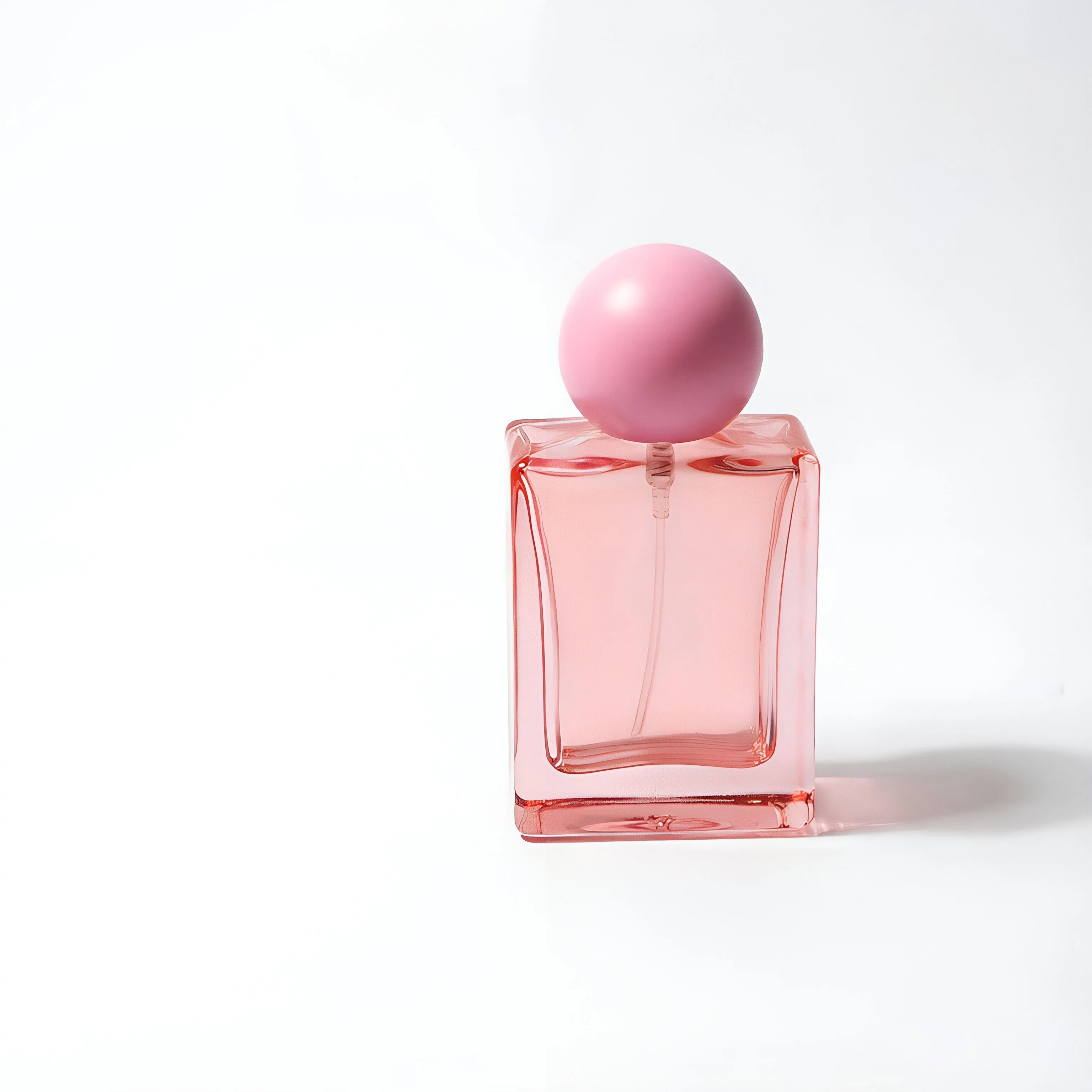 Pink Square Glass 香水ボトル 付き Ball Cap 50ml