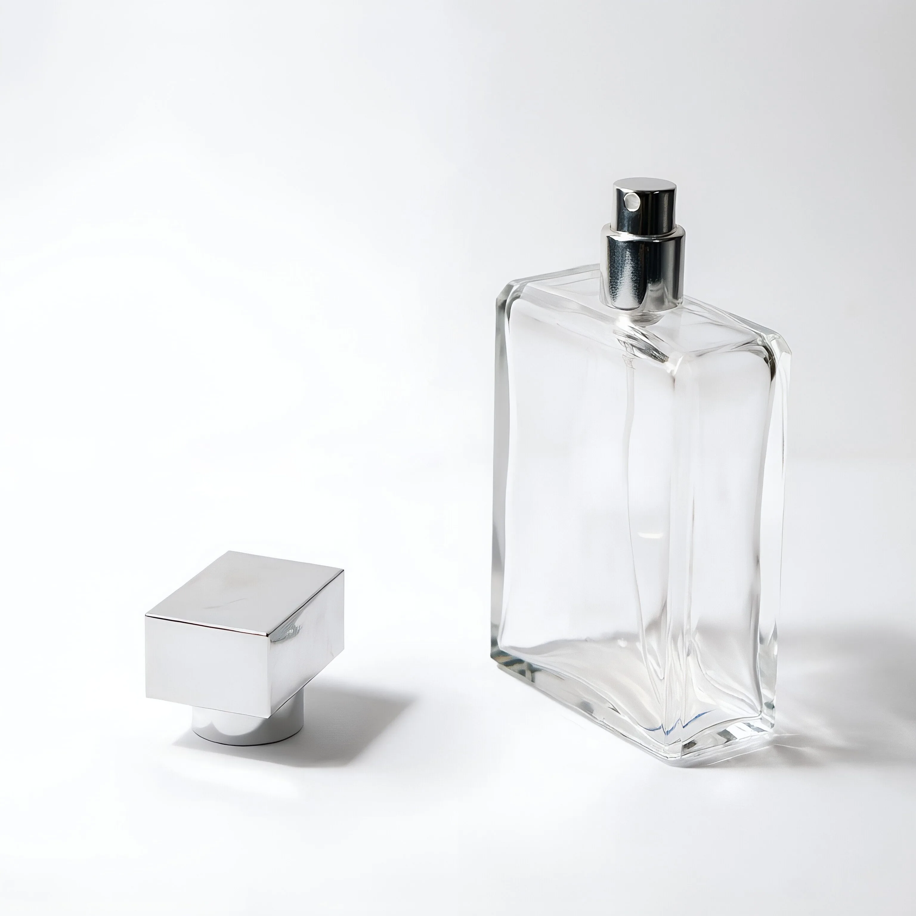 lear Square Glass 香水ボトル 付き Silver Cap 100ml