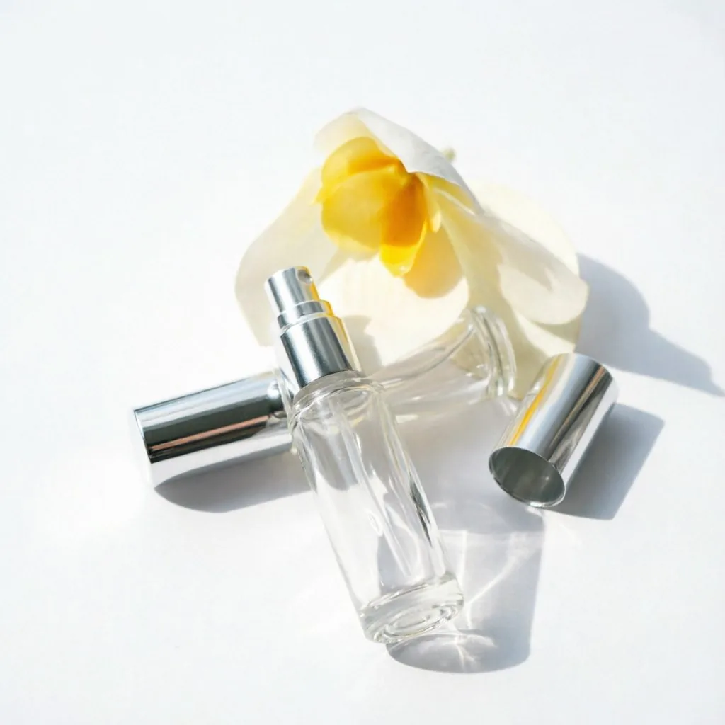 Mini Square Glass parfüm şişesi with Silver Spray Pump 5ml 8ml 15ml 30ml