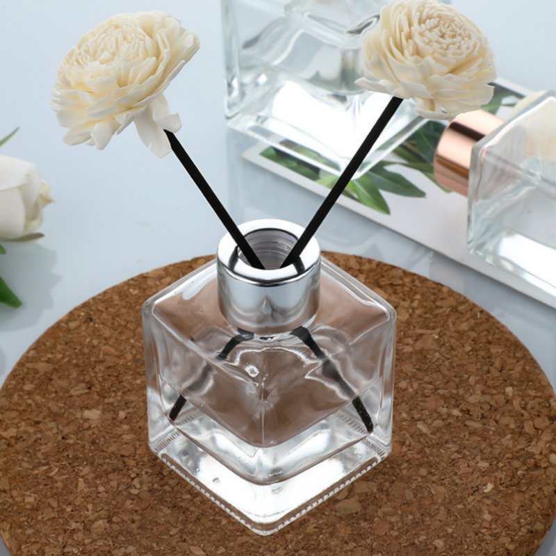 50ml 100ml 150ml 200ml 250ml Luxury Fragrance Diffuser Bottle Transparent Square