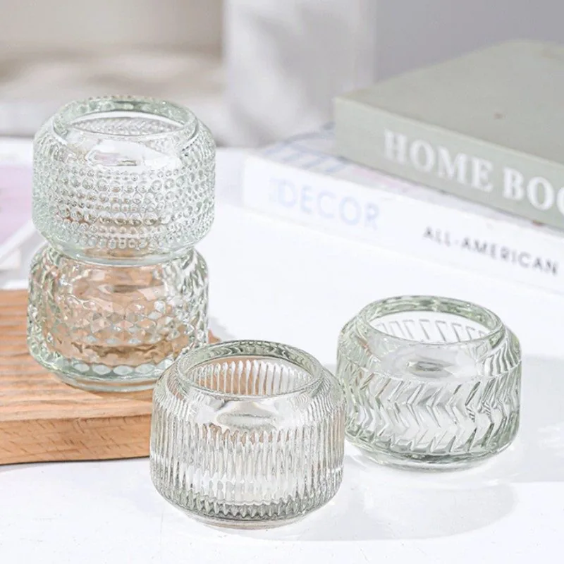 Modern minimalist transparent candle holder