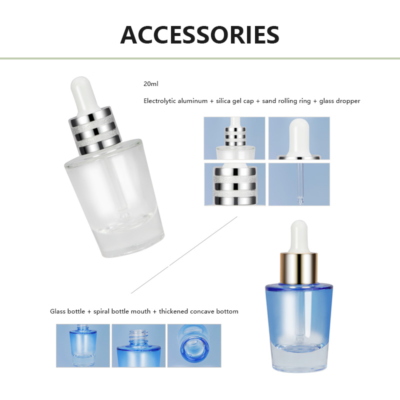 30ml/50ml Triangular Conical Glass Serum Bottle with Dropper