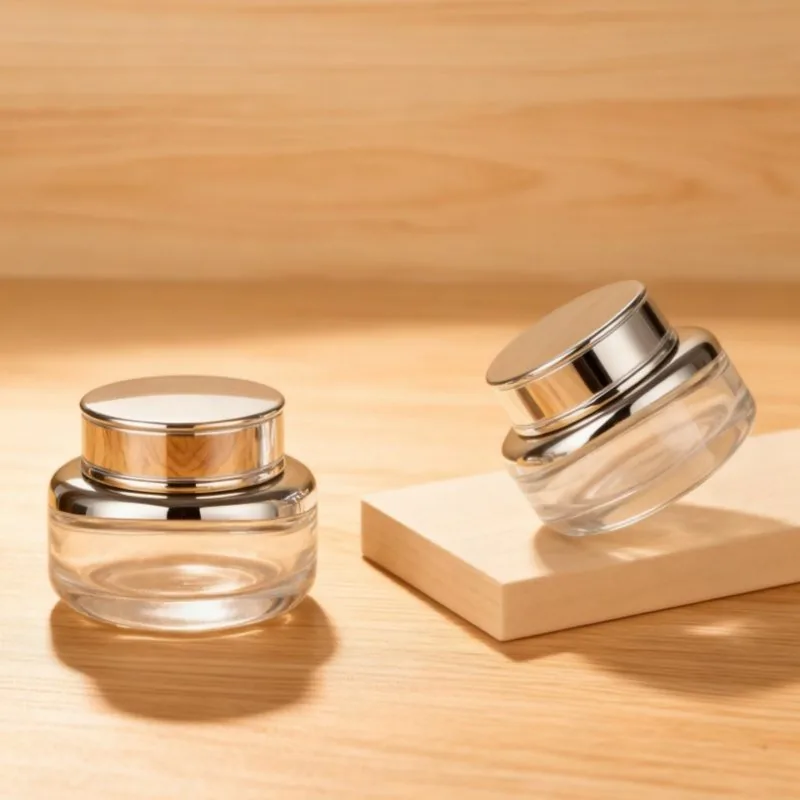 30g 50g flat-bottom cream bottle series with lids
