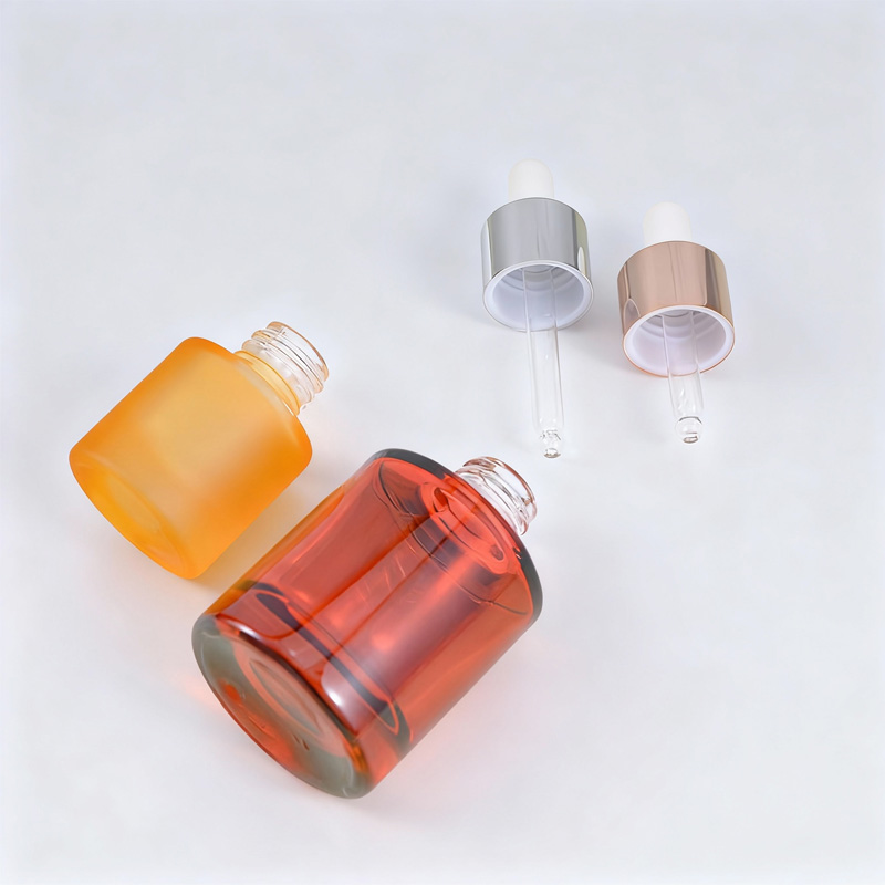 15ml 30ml 50ml Glass Flat Shoulder Dropper Bottle Thick Bottom Serum Bottle