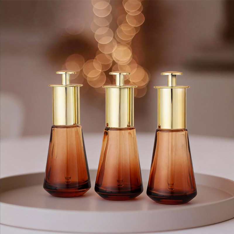 30ml 50ml Glass conical squeeze pump dropper for dispensing essential oil bottles