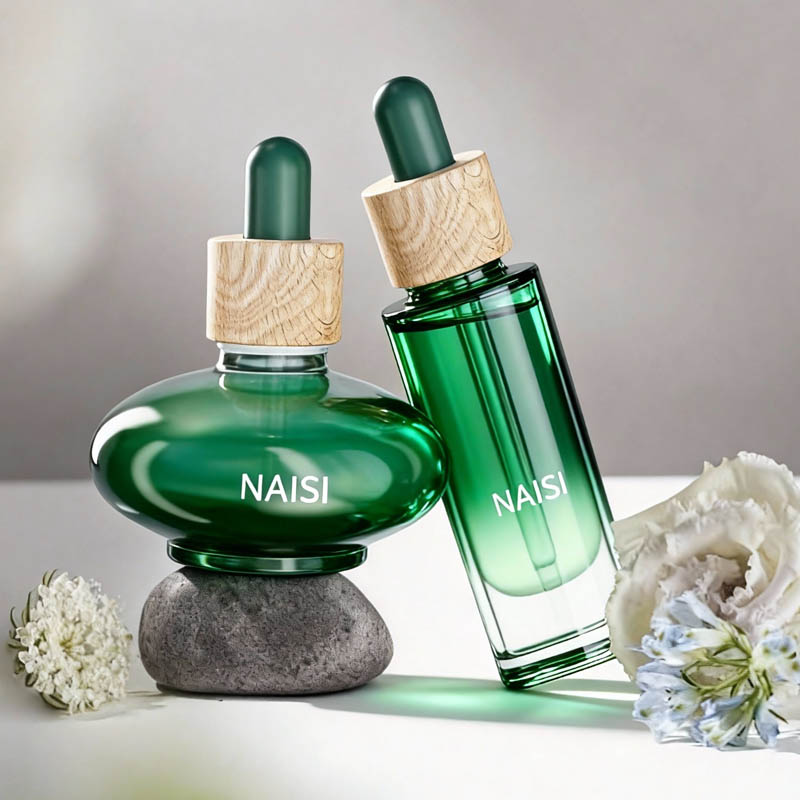 New 30ml transparent ice cube bottle with dropper for essential oil bottle