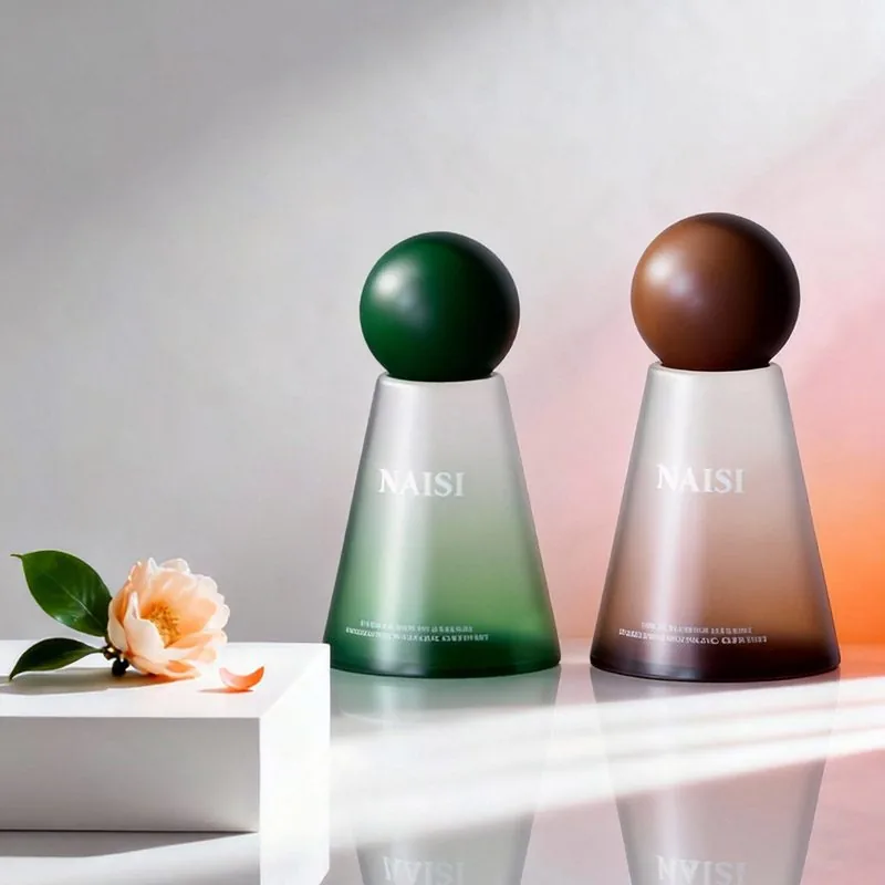 Esansiyel yağ için yeni 30ml, 50ml, 100ml, 120ml konik şişe. Esansiyel yağ kozmetikleri için gıda sınıfı cam şişe.
