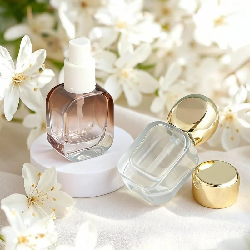 Stok Toptan 30 ml Yuvarlak Düz Kare Uçucu Yağ Şişesi Temizle Boş Damlalık Şişe