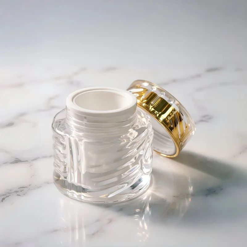 Refillable 50ml Glass Cream Jars for Sustainable Skincare Brands