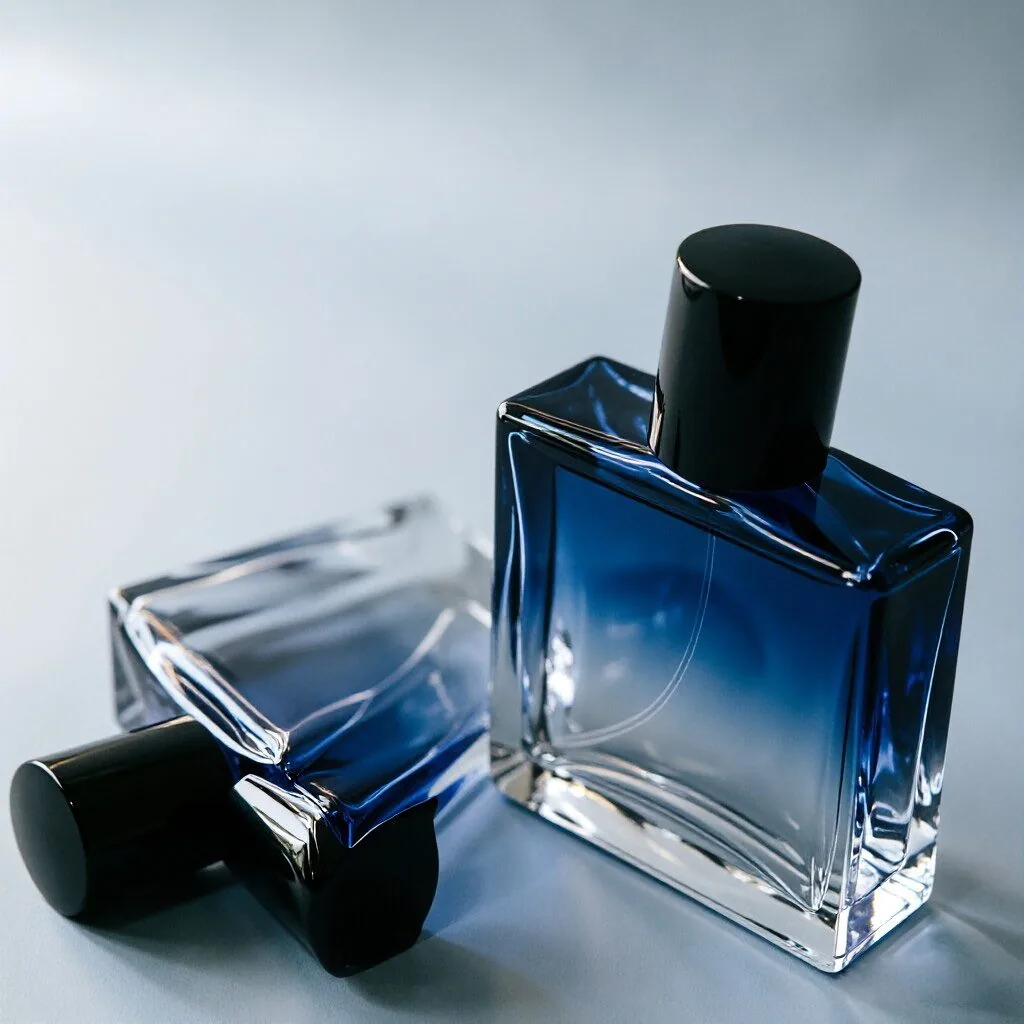 Blue Black Gradient Perfume Bottle
