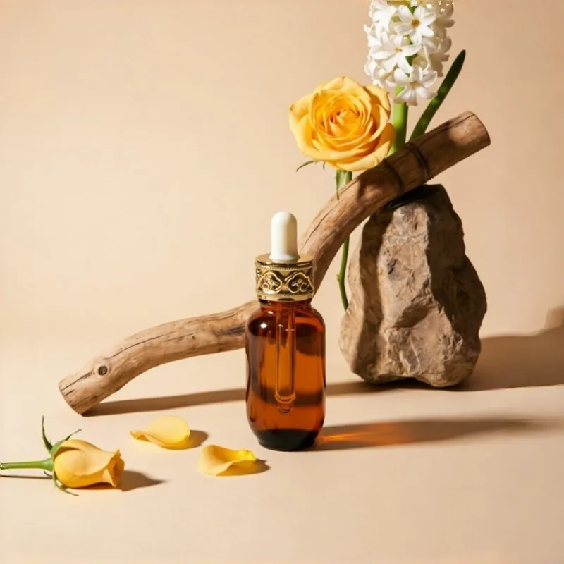 Small Amber Essential Oil Bottle
