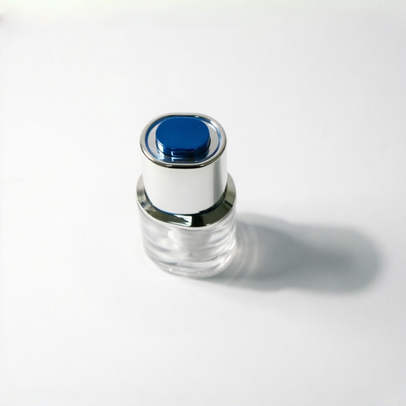 30ml klar Glas-Tropfflasche mit Blue Silver Cap