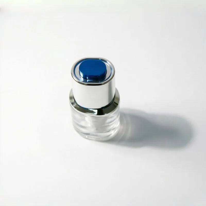 30ml Clear Glass Dropper Bottle with Blue Silver Cap