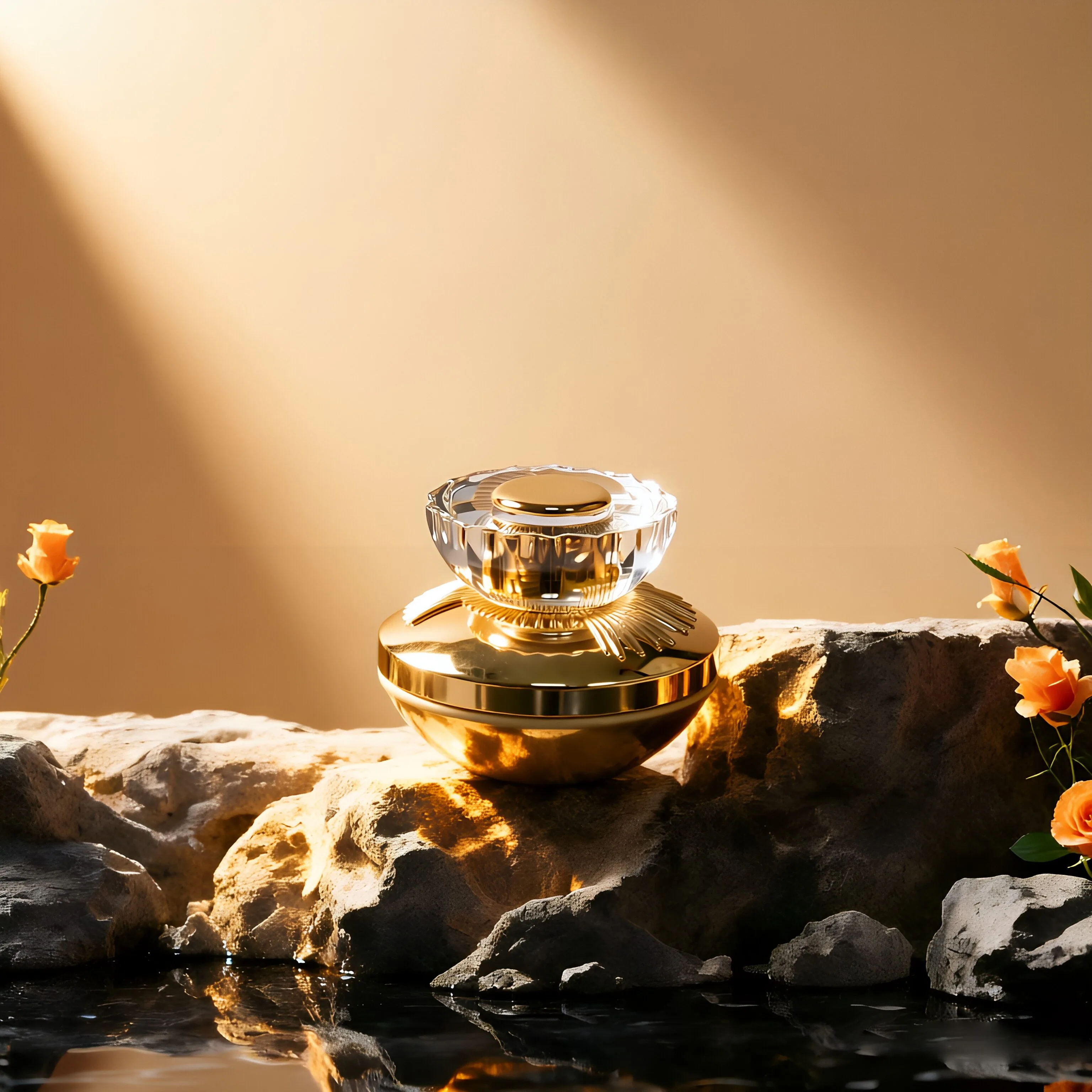 Luxury Gold Glass Essence Bottle