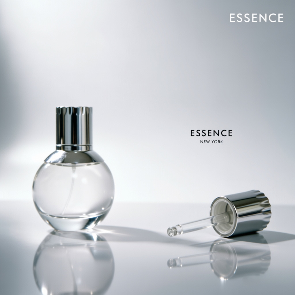 Round Glass Aromatherapy Bottle with Silver Cap 30ml