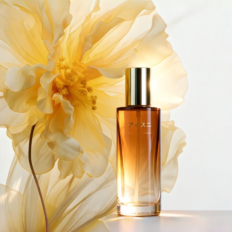 The popular oval glass packaging beauty bottle