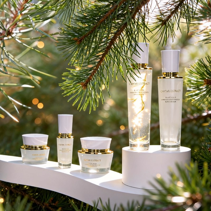 Luxury Skin Care Packaging 40ml 120ml Glass Cosmetic Bottle Set