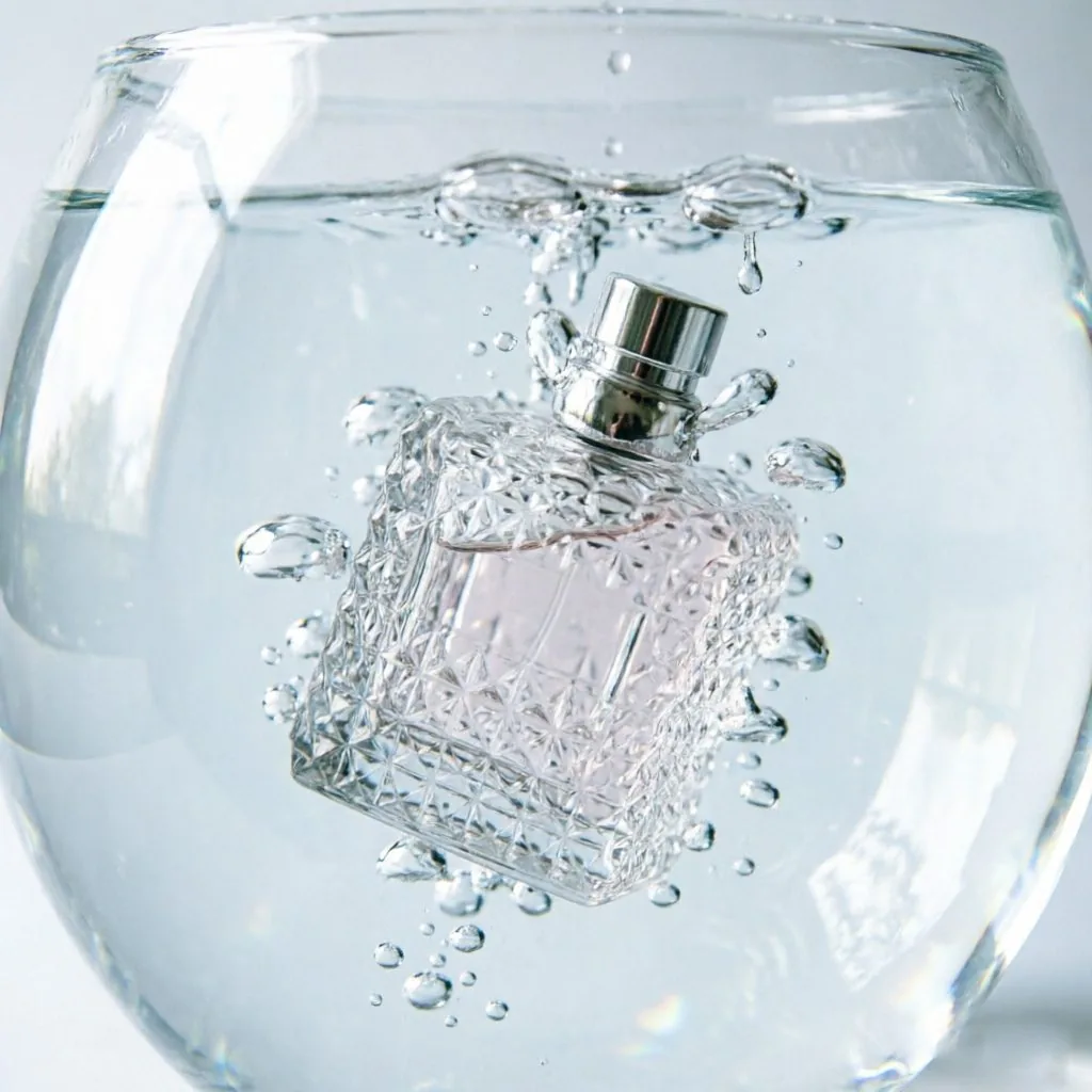 Diamond Cut Square Glass Perfume Bottle with Silver Cap 50ml 100ml