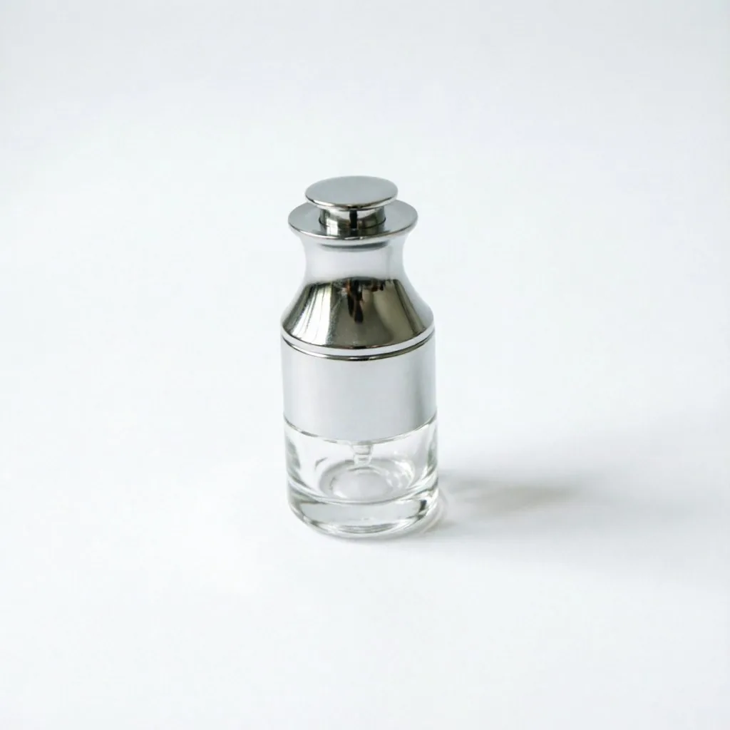 Luxury Silver Glass Serum Bottle