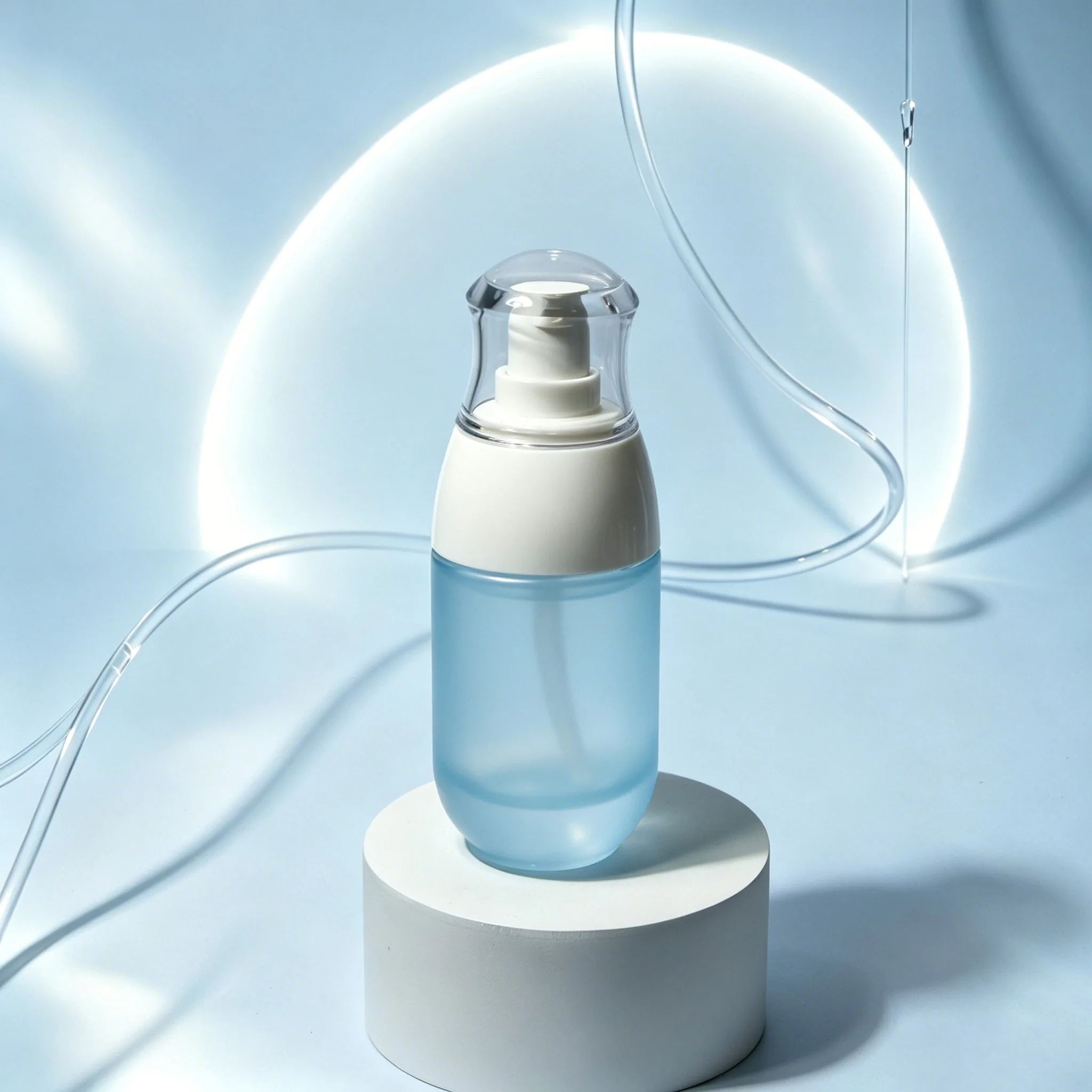 Light Blue Glass Spray Bottle 30ml