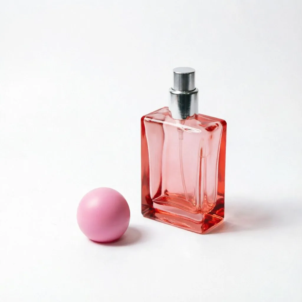 Pink Square Glass 香水ボトル 付き Ball Cap 50ml