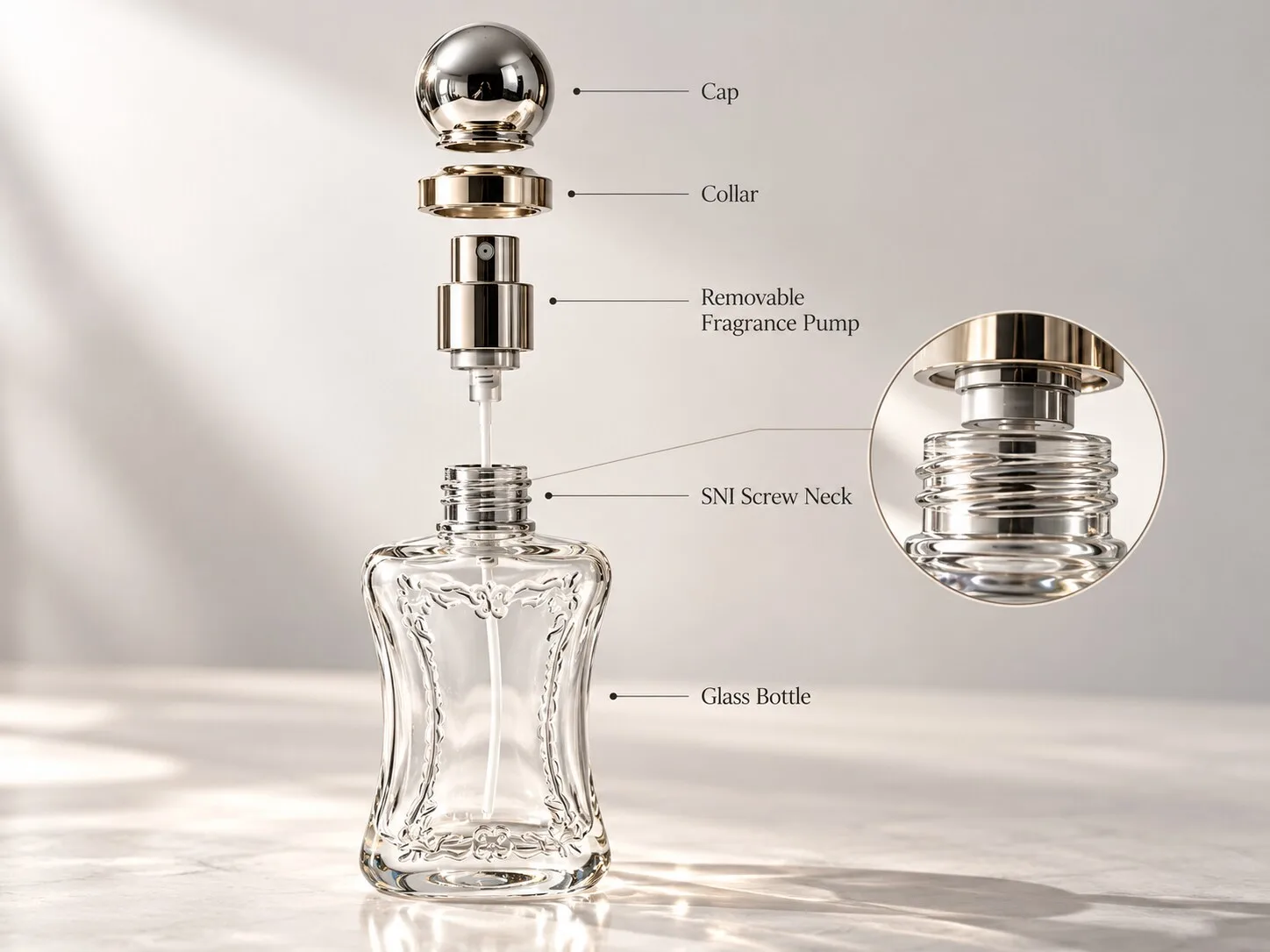 What Makes a Perfume Bottle Truly Refillable? Screw Necks, Pumps and Component Separation